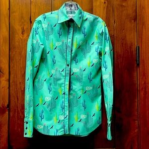CR Ranchwear Traditional Cactus Print shirt